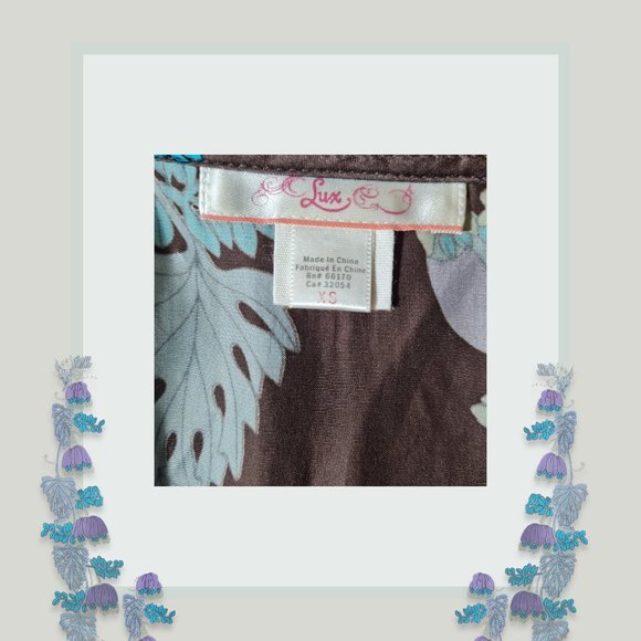 Size- XS, Lux printed kaftan style satin top - Picture 5 of 5